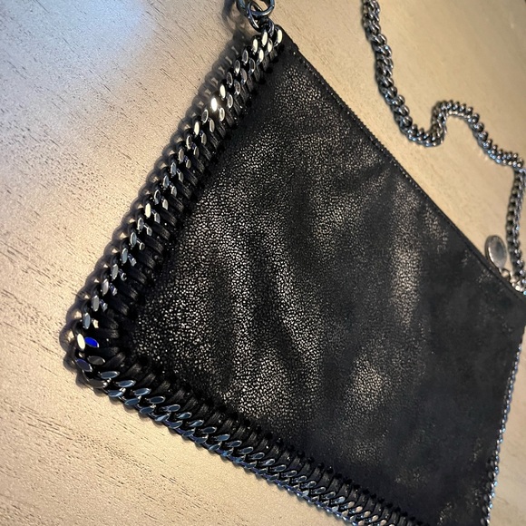 Stella McCartney Black Clutch with Silver Chain - Picture 2 of 10